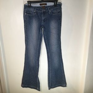 Striped Jean Pants Sizzle Jeans Size 3 Juniors A71